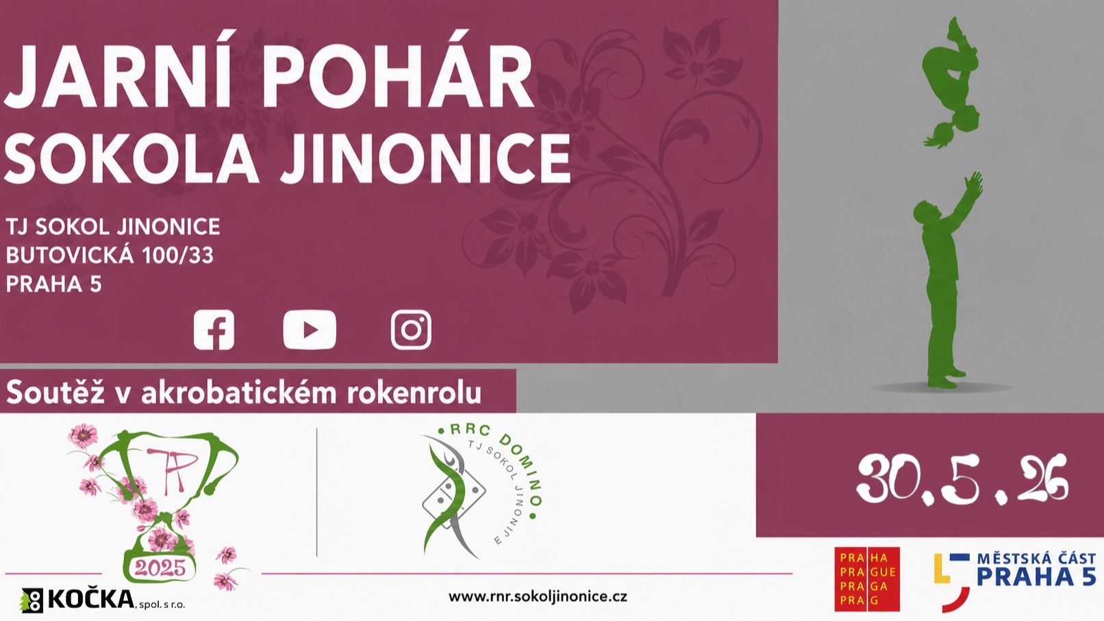Předprodej vstupenek — Jarní pohár Sokola Jinonice